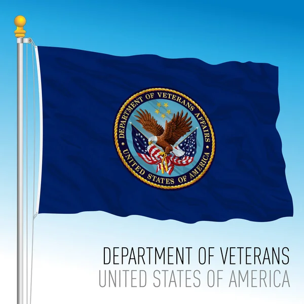 Usa Flagga Departementet För Veteraner Frågor Usa Vektor Illustration — Stock vektor