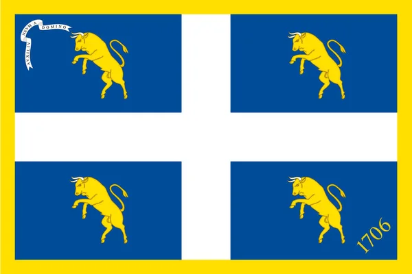 トリノ市公式旗 ピエモンテ州 イタリア 欧州連合 ベクトル図 — ストックベクタ