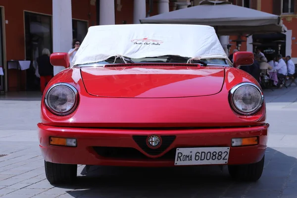 Italie Avril 2023 Détail Extérieur Voiture Vintage Alfa Romeo Spider — Photo