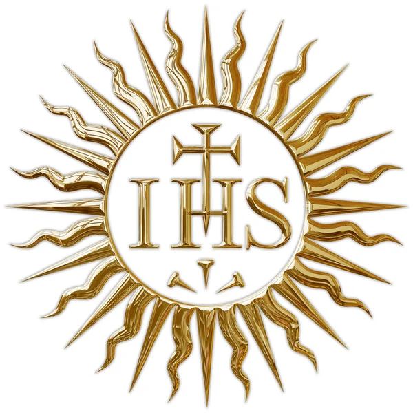 stock image Jesuits gold symbol on the white background, illustration