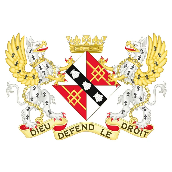 Lady Diana Spencer Escudo Armas Reino Unido Ilustración Vectorial — Vector de stock