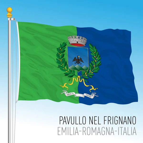 Pavullo Nel Frignano Bandera Con Escudo Ciudad Provincia Módena Italia — Vector de stock
