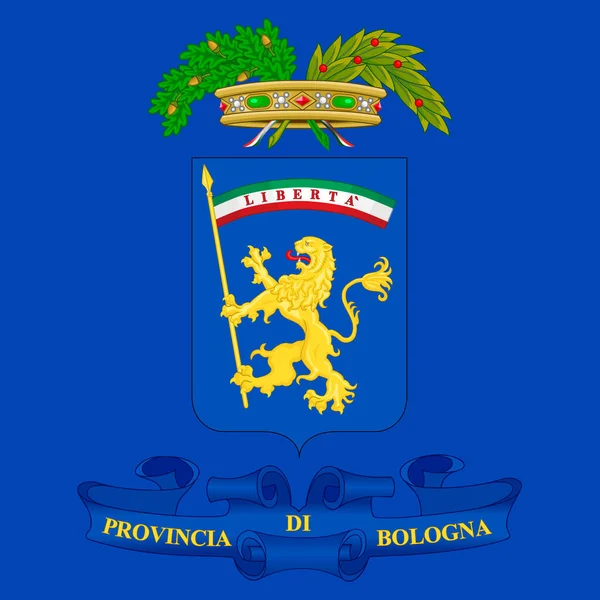 Bolonia Italia Escudo Armas Del Territorio Provincial Región Emilia Romaña — Archivo Imágenes Vectoriales