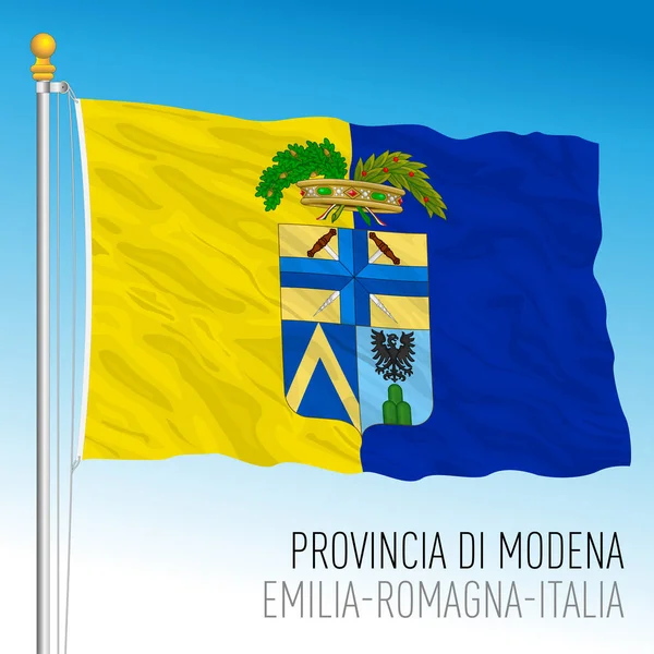 Modena Province Official Flag Coat Arms Emilia Romagna Italy Vector — 스톡 벡터