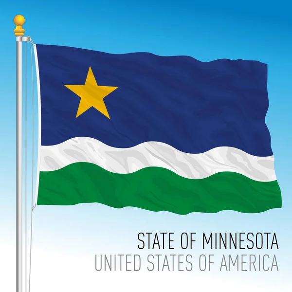 明尼苏达州新的拟议国旗 美利坚合众国 矢量图解 — 图库矢量图片