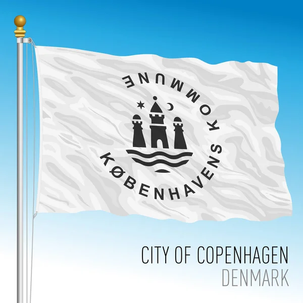 City Copenhagen Denmark European Country Vector Illustration — Διανυσματικό Αρχείο