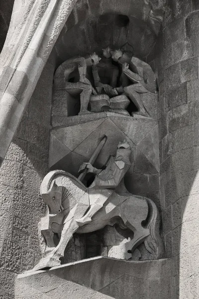 Barcelona Spain June 2023 Detail Sagrada Familia Cathedral Touristic Place — Stock Photo, Image