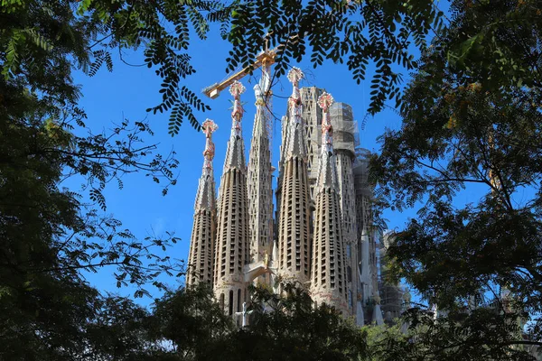 Barcelona España Junio 2023 Detalle Catedral Sagrada Familia Construcción Lugar —  Fotos de Stock