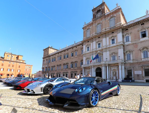 Modena Giugno 2023 Sfilata Auto Sportive Pagani Dettagli Tecnici Venticinquesimo — Foto Stock