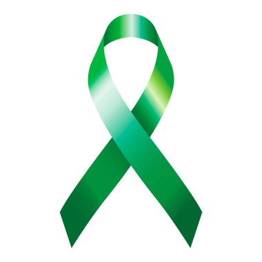 Uluslararası günü, sembolü, vektör illüstrasyonunu hatırlamak için kutlayıcı yeşil kurdele