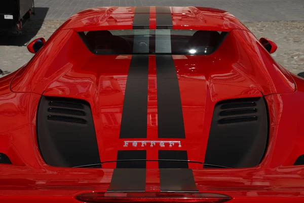 Modena Italien Oktober 2023 Ferrari Modern Sportbil Aerodynamiska Detaljer Karossen — Stockfoto