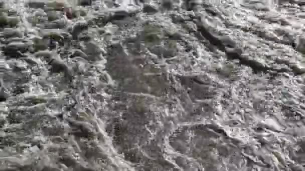 Fluss Überschwemmung Mit Reißendem Wasser — Stockvideo