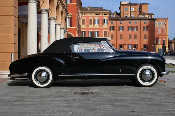 Stock image Modena, Italy, may 4 2024, Lancia Aurelia B50 Cabriolet Pininfarina, year 1950, classic collectible car, Motor Valley Fest public exhibition, editorial usage