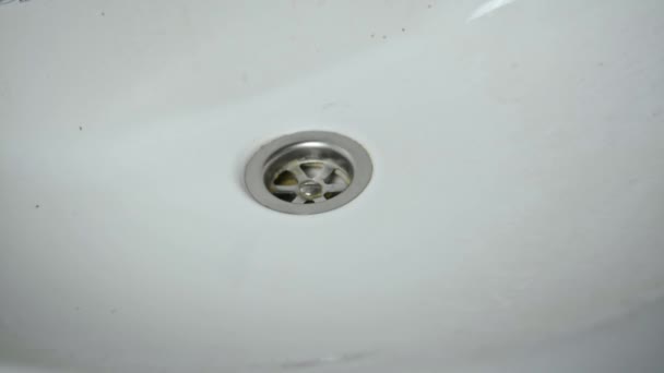 Limpar Pia Suja Casa Banho Limpeza Banheiro — Vídeo de Stock
