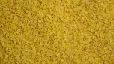 Bulgur Groats, en iyi manzara. Yavaş döndürme.