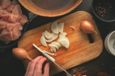 Soğan doğrama üst görünümü