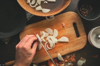 Soğan doğrama üst görünümü