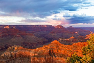 Günbatımında Büyük Kanyon, Büyük Kanyon Ulusal Parkı, Arizona