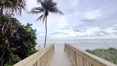Boardwalk to the beach in Florida. High quality photo