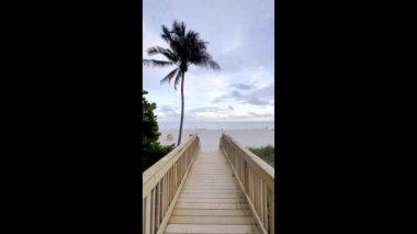 Boardwalk to the beach in Florida. High quality photo