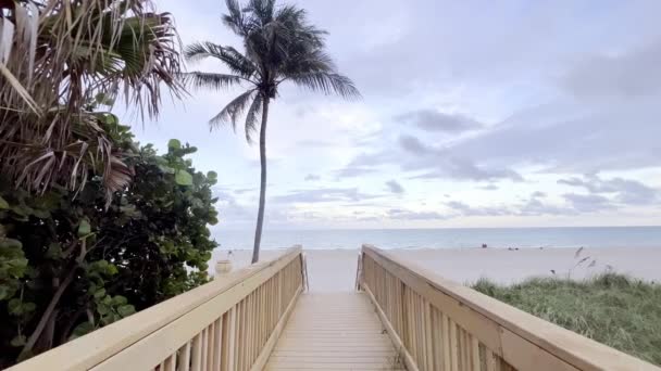 フロリダのビーチへのボードウォーク — ストック動画