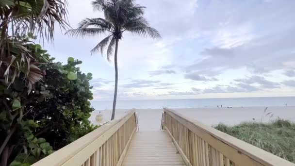 Promenáda Pláž Floridě Kvalitní Fotografie — Stock video