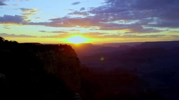 Wielki Kanion Zachodzie Słońca Parku Narodowym Wielki Kanion Arizona — Wideo stockowe