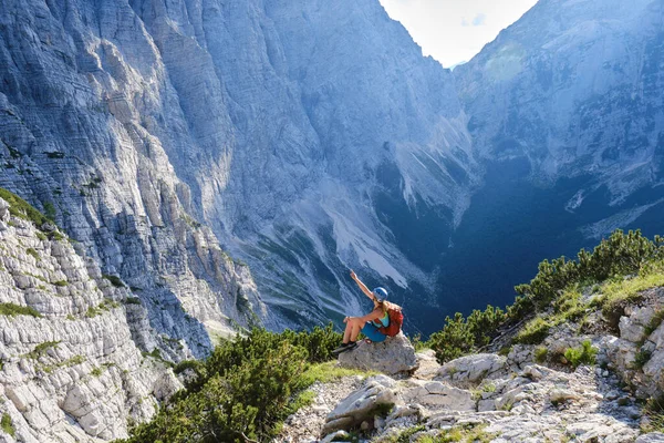 Slovenya Daki Triglav Ulusal Parkı Ndaki Dağların Etkileyici Boyutları Ferrata — Stok fotoğraf