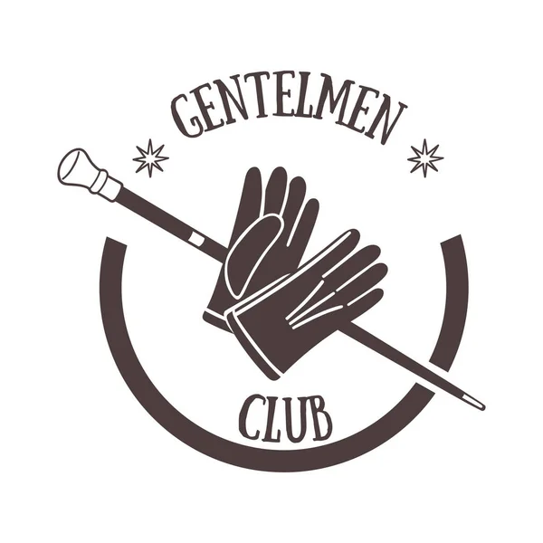 Emblema Del Club Caballeros Plantilla Diseño Logotipo Vectorial Club Masculino — Archivo Imágenes Vectoriales
