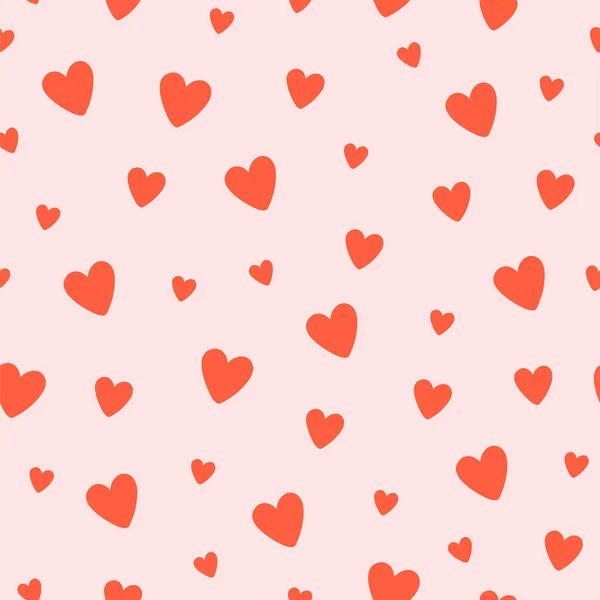 Απλό Μοτίβο Χωρίς Ραφή Κόκκινες Καρδιές Εικόνα Διανύσματος — Διανυσματικό Αρχείο