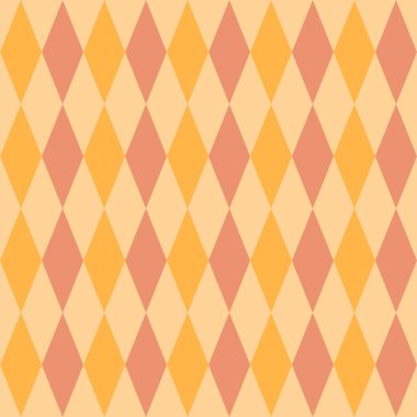 Sarı-turuncu renklerde kusursuz elmas deseni. Vektör resmi.