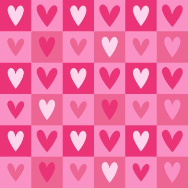 Kalpli, pürüzsüz pembe desenli. Vektör resmi.