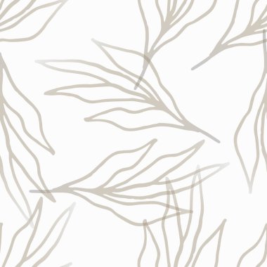 Beyaz arka planda el çizgisi çizgisi olan vektörsüz desen. Vektör illüstrasyonu