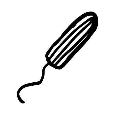 Tampon karalama ikonu, vektör çizgisi çizimi. Vektör illüstrasyonu