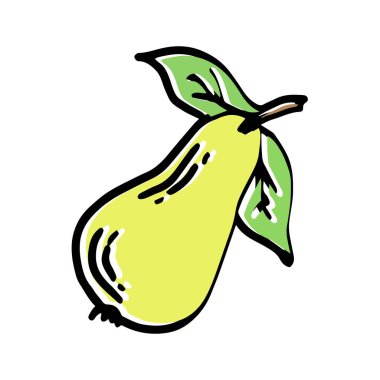 Armut çizgisi sanat resimleri, armut çizimi, armut vektör sanatı ve illüstrasyon sanatı. Vektör illüstrasyonu