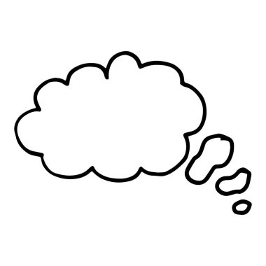 Konuşma karalama logosu işareti. Balon elementi. El çizimi karikatür soyut tasarım tarzı. Vektör illüstrasyonu