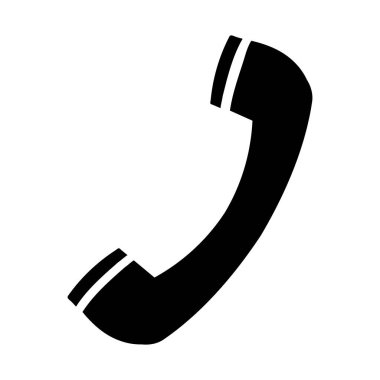 Template phone handset icon. Phone flat icon, isolated on white background. Handset web button, sign, symbol. Vector illustration. Vector illustration