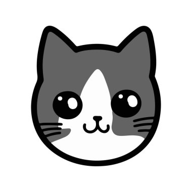 Vector of a cat face design on white background, Pet. Animals. Easy editable layered vector illustration. Vector illustration