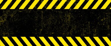 Frame yellow and black tape, border line, ribbon caution sign vector template. Vector illustration