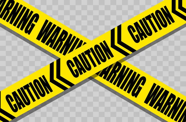 Vector Illustration Caution Text Yellow Police Crime Scene Danger Tape — Stock Vector