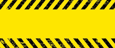 Black and yellow warning line striped rectangular background, warning to be careful of the potential danger vector template sign border. Vector illustration