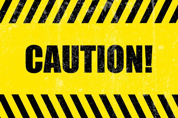 Caution Sign Background Black Yellow Stripes Board Vector Illustration — Stockvektor