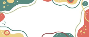 Soyut elementler ve dinamik şekillerle modern yaratıcı altyapılar. Renkli beneklerin bileşimleri. Vektör çizimi. Tasarım şablonu. Vektör illüstrasyonu