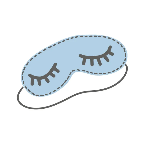Cute Good Night Pink Sleep Mask Kids Vector Illustration Cartoon — Stock Vector