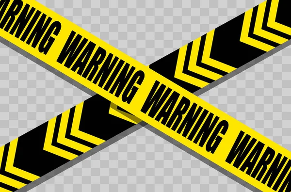 Vector Illustration Yellow Police Crime Scene Danger Tape Cross Warning — Stock vektor
