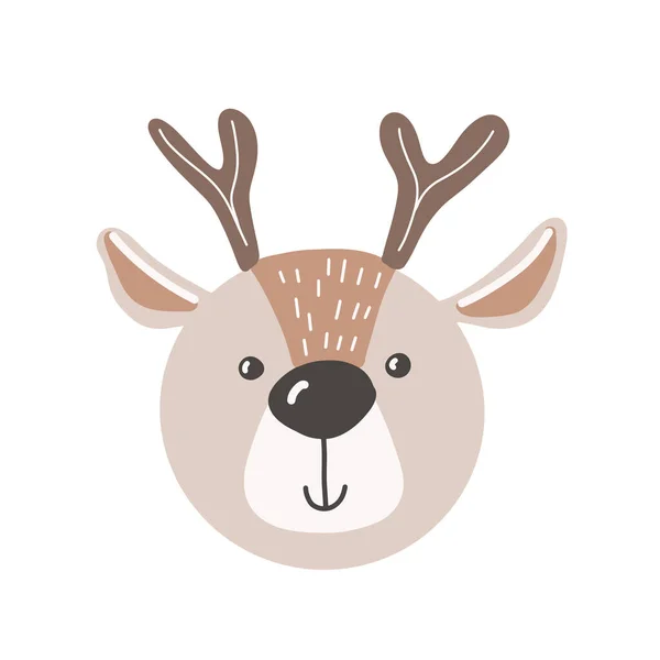 Cartoon Cute Deer Baby Print Illustration Art Vector Vector Illustration — Stock Vector