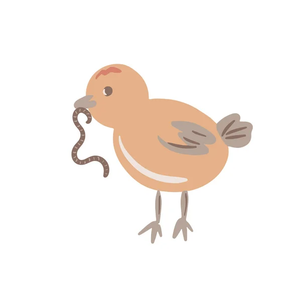 Cute Chick Flat Kids Cartoon Vector Illustration Vector Illustration — Stock Vector