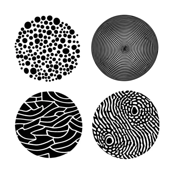 Набір Абстрактних Форм Кола Гранд Текстури Напівтонових Графічних Елементів Дизайну — стоковий вектор