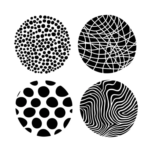 Набір Абстрактних Форм Кола Гранд Текстури Напівтонових Графічних Елементів Дизайну — стоковий вектор