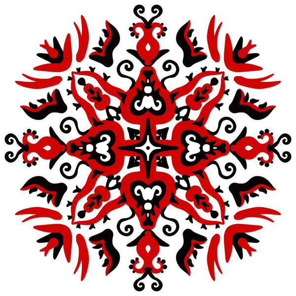 Fleur Ethnique Motif Damassé Motif Sans Couture Motif Vectoriel Illustration — Image vectorielle